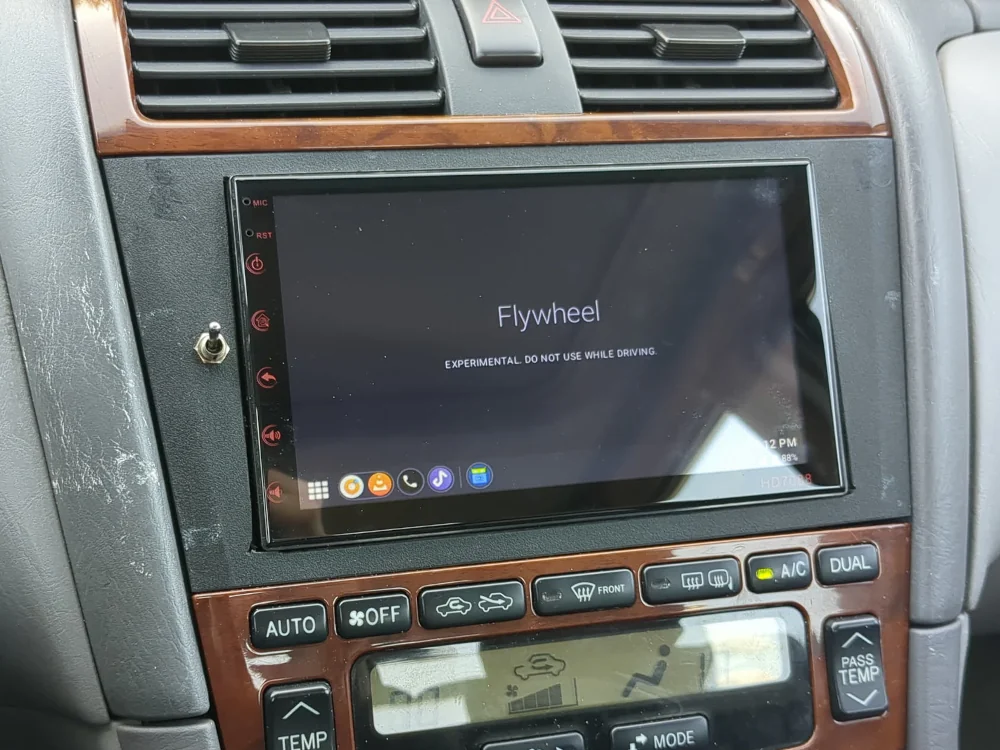 Picture of Flywheel running on my car headunit.