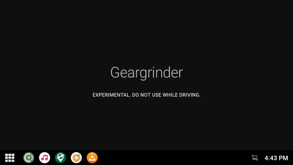 Screenshot of Geargrinder displaying on my computer via a headunit emulator.